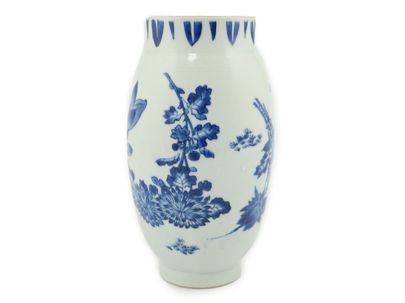 A Chinese Transitional blue and white jar, c.1640